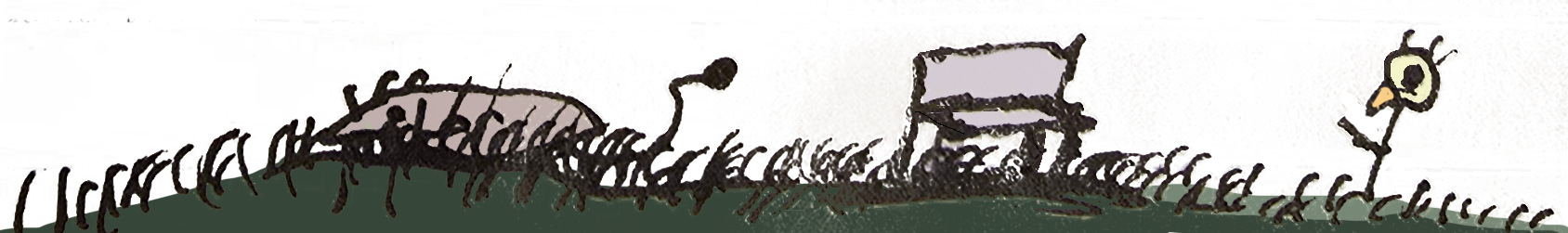 mouse in the grass sitting on top of music